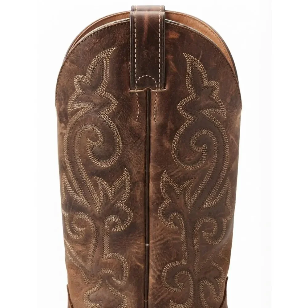 Justin 2253 Cowboy Boots Mens 10.5 E Brown Buck Bay Apache Western Made in USA